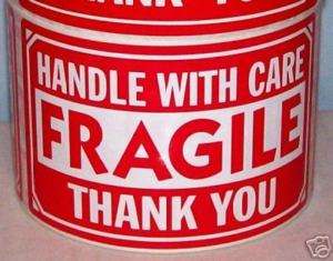 100 3x5 FRAGILE HANDLE WITH CARE LABEL STICKER  