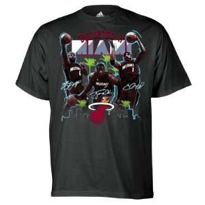   Miami Heat Black adidas Bienvenido a Miami T Shirt