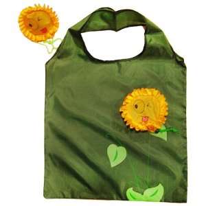  Eco Shopping Bag   Foldable Sun Flower, Green Kitchen 