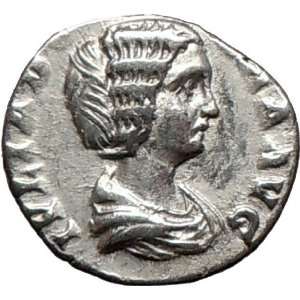  JULIA DOMNA 193AD RARE Silver Ancient Roman Coin VESTA w 