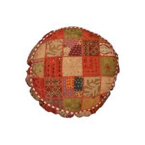 Beautiful Decorative Hand Made Multi colored Round Ottoman Stool Floor 