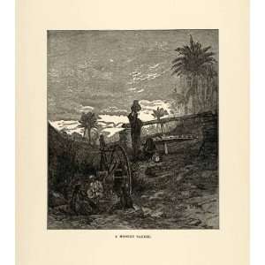  1904 Print Sakia Sakieh Water Wheel Agriculture Farming 