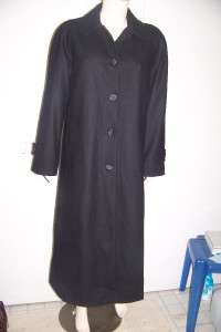 HALSTON STUDIO 6 8 10 BLACK WOOL BLEND DRESS 50 LONG LONG COAT NWT 