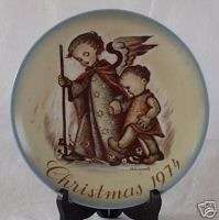 THE GUARDIAN ANGEL Christmas Plate 1974 B Hummel Schmid  