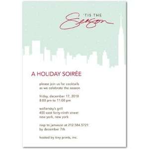 Corporate Holiday Party Invitations   Snowy City By Le Papier Boutique 