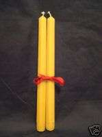 Pure Beeswax (bees wax) 10 Hex Taper Candles (Pair)  