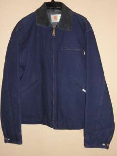 Vintage Mens Carhartt Navy Blue Lined Union Made Jacket Size 44 
