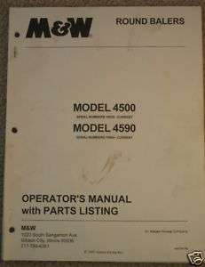 4407/4497 Round Hay Baler Operators Parts Manual  