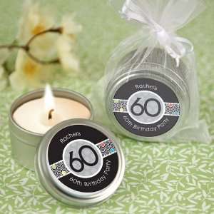   60th Birthday   Personalized Birthday Party Candle Tin Favors Baby