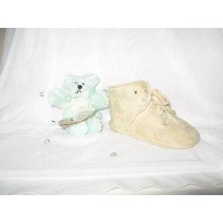   Baby Steps Lissy Resin Baby Bootie with Mint Green Mini Boyds Bear