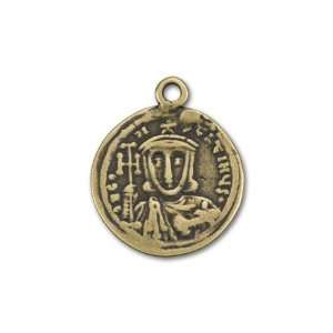   Antique Brass Plated Pewter Egyptian Coin Charm Arts, Crafts & Sewing