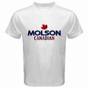 Molson Canadian Beer Logo New White T Shirt Size  M 