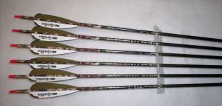 Beman MFX Bone Collector 340 Carbon Arrows w/Quikspin Vanes Camo Wraps 