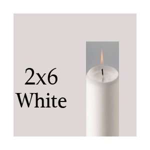  Pillar Candle 2 X 6 White Each 