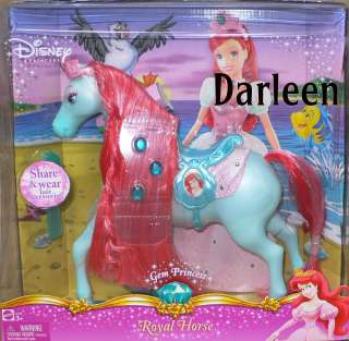 Disney GEM Princess Royal Horse for Ariel doll the little mermaid 