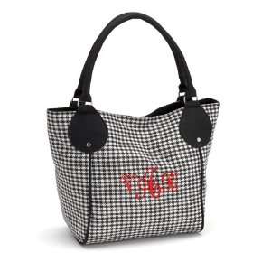  Black and White Houndstooth Canvas Purse 