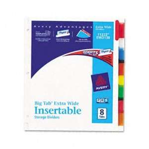  WorkSaver Big Tab Extrawide Dividers w/Eight Multicolor Tabs 