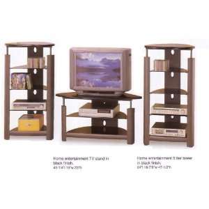  HOME ENTERTAINMENT TV STAND IN BLACK FINISH
