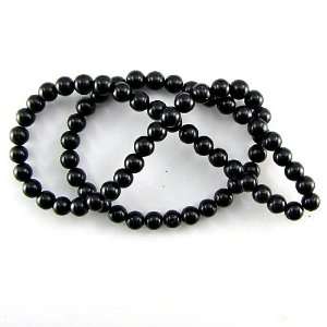 6mm black obsidian round beads 16 strand