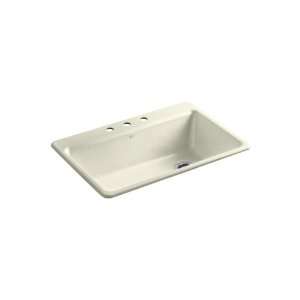 KOHLER K 5871 3 FD Riverby Self Rimming Single Basin Kitchen Sink with 