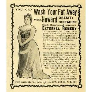 1903 Ad Wash Fat Away Howard Obesity Ointment Eternal Remedy Medical 