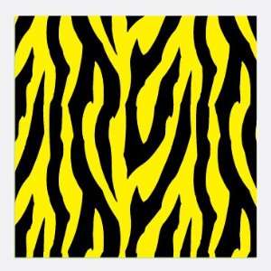 ZEBRA STRIPES PATTERN Yellow & Black CRAFT VINYL Sheets 6x6 x3 Great 