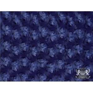  Minky Cuddle Rosebud NAVY BLUE Fabric By the Yard 