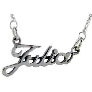  Sterling Silver  JULIA  Name Pendant Jewelry