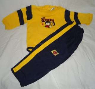 Beyond Basics Kids Toddler Boys 2pc Outfit Onsie & Pants Bear Football 