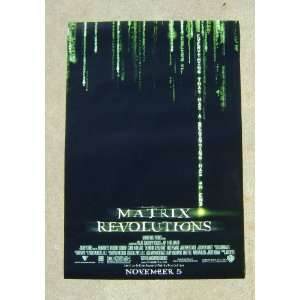  Matrix Revolutions Teaser Double Sided 1 Sheet Original 