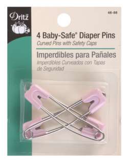 Diaper Pins ~ Baby Safe ~ by Dritz Notions Item D46  