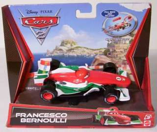   Pixar Mattel CARS 2 FRANCESCO BERNOULLI Pull Back Racer NEW  