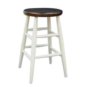  Caf counter stool White seat with Chestnut legs Beauty