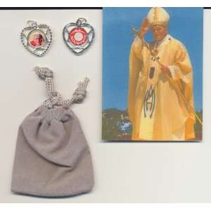 Blessed Pope John Paul II 3rd Class Relic Medal with Holy Card, Photo 