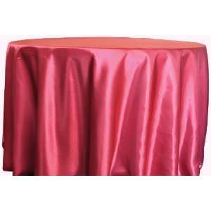  Charmeuse Satin 120 Round Tablecloth Apple Red 
