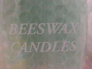 VINTAGE in box BEES WAX CANDLES Honey Comb CHAZY NY  