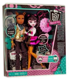 DRACULAURA & CLAWD WOLF Monster High Dolls w/ pet Rockseena Sun 