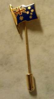   Flag Collectible Stick Pin with back base circa 1960s Australia