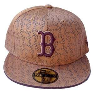  MLB Boston Red Sox New Era 59Fifty Brown Socks Fitted Hat 