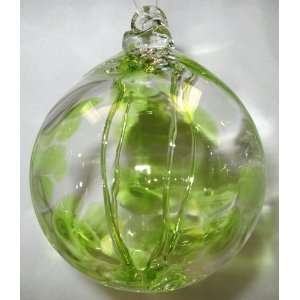 Blown Glass Birthday Gemstone Ball   August   3 inches