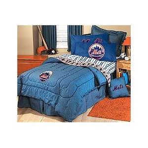  MLB New York Mets   BLUE DENIM BEDSKIRT   Queen Size