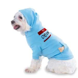 HELLO my name is DEVIN Hooded (Hoody) T Shirt with pocket for your Dog 