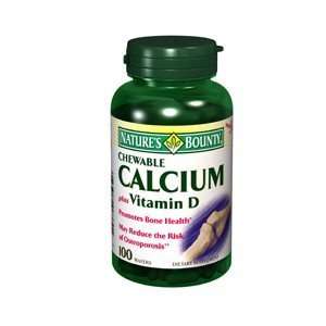  NATURES BOUNTY CALCIUM 560MG + D CHEW 6370 100TB by NATURES BOUNTY 