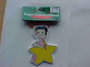 Betty Boop Wooden Christmas Ornaments  
