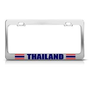  Thailand Flag Thai Country Metal license plate frame Tag 