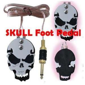 Black SKULL Stainless Steel Foot Pedal Footswitch for Tattoo Machine 
