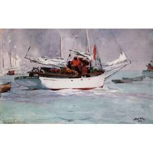   Reproduction   Winslow Homer   24 x 16 inches   Sponge Boats, Key West