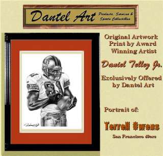 TERRELL OWENS SHARPIE LITHOGRAPH POSTER IN 49ERS JERSEY  