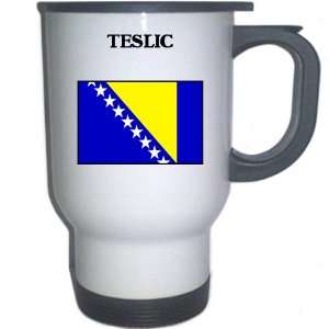  Bosnia   TESLIC White Stainless Steel Mug Everything 