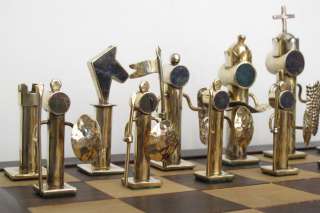 Antonio Castillo Teran Silver & Lapis Lazulli Chess Set  